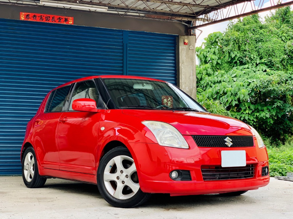 Hot大聯盟 Suzuki Swift 一手女用車庫車 招財紅色里程只跑七萬 可全認證可保固可全貸